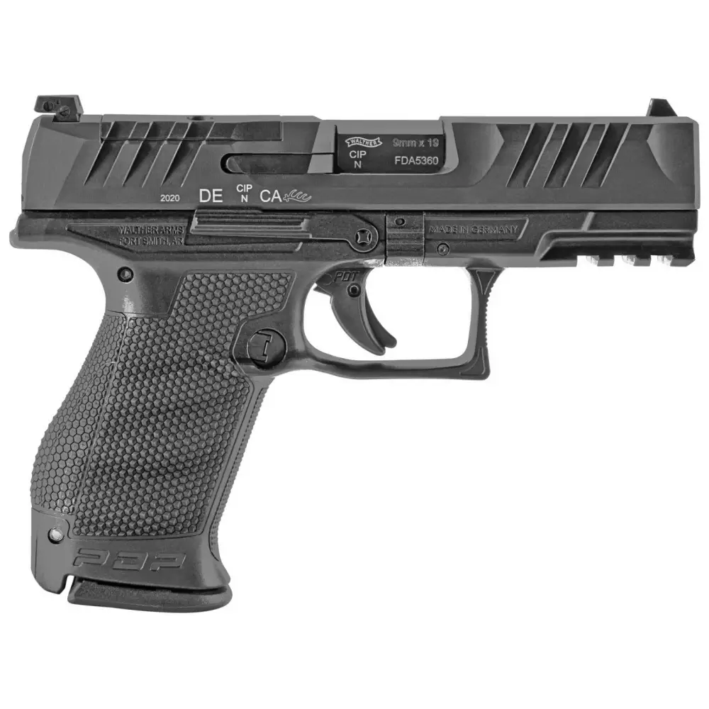 WALTHER PDP 9MM COMPACT 4" PSTL BLACK 2-15RD MAGS